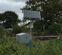 the shiny panel next to the tracks