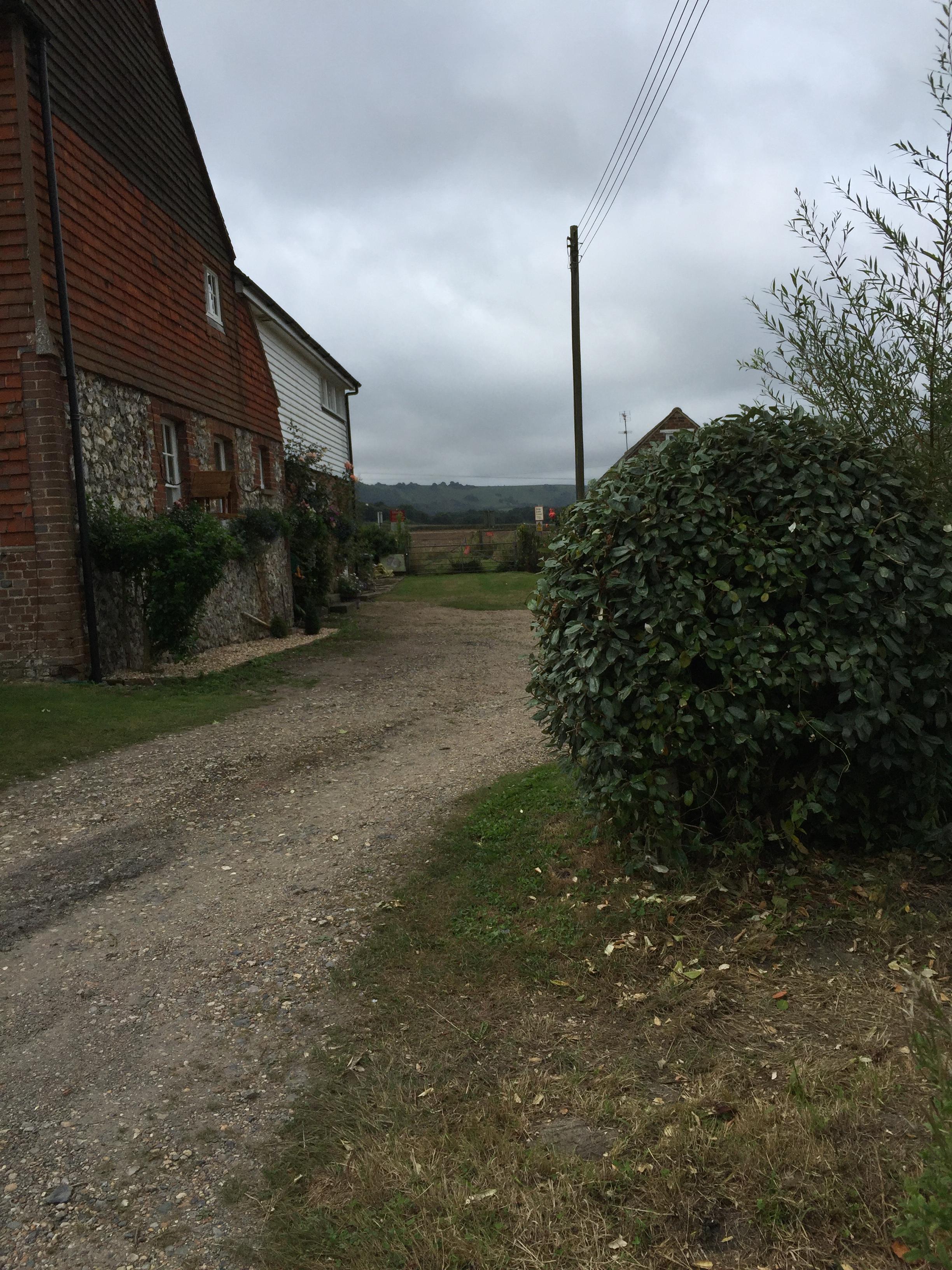 the Downs seen at Kemps House from on Chiltington Lane 