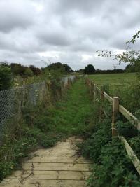 approaching the track which joins Wootton Farm to Bowling Green