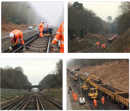 Network Rail images of 3 Bridges to Brighton project Feb 2019