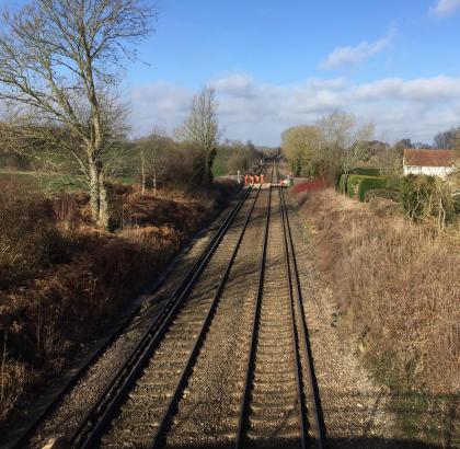 railworks 2019 Feb 20 Chiltington Lane from bridge 669